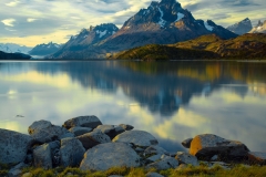 The Grand Paine and Lago Grey, Torres del Paine National Park, Chile.