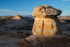 Hoodoo with caprock, Escalante Canyons Wilderness, Utah.