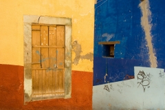 Bright colors and graffiti, Guanajuato, Mexico.