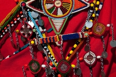 Beadwork on Masai moran, Kenya.