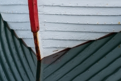 Wooden boat reflection, Iceland.