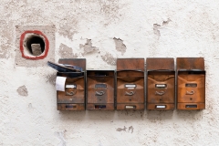 Post boxes, Brixen, Italy.