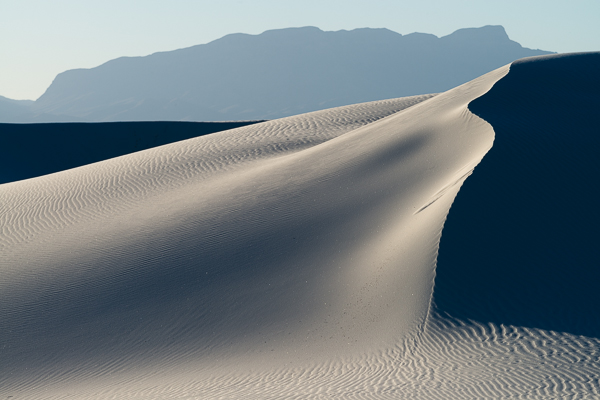 Dunes and shadows, White Sands National Monument.