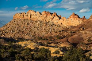 Sunset light on ridge