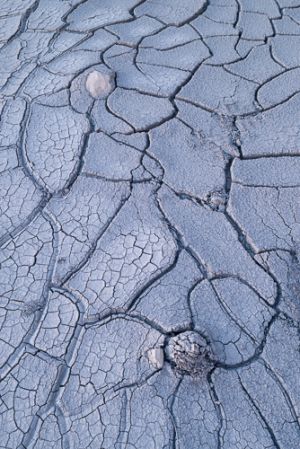 Rocks and cracked mud