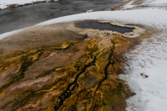South Scalloped Spring and Firehole River, Yellowstone National Park.